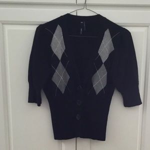 Black and Gray Cardigan